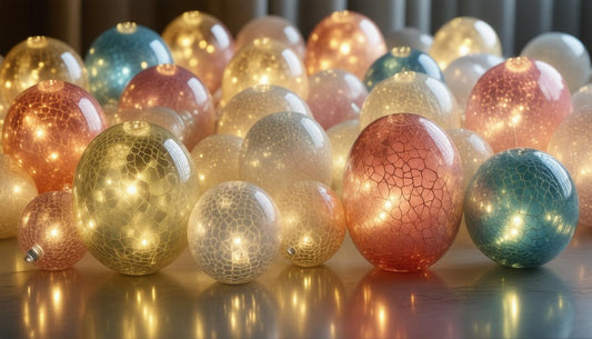 Illuminate Your Space with Stunning Crackle Glass Light Up Balls: A Perfect Decorative Touch - Future Decor