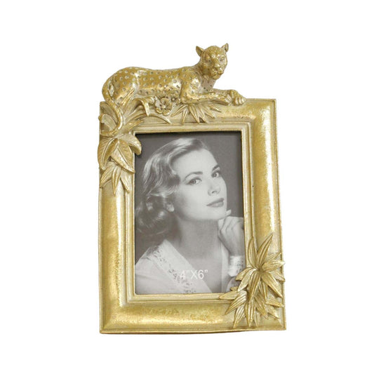 Leopard Pattern Gold Photo Frame