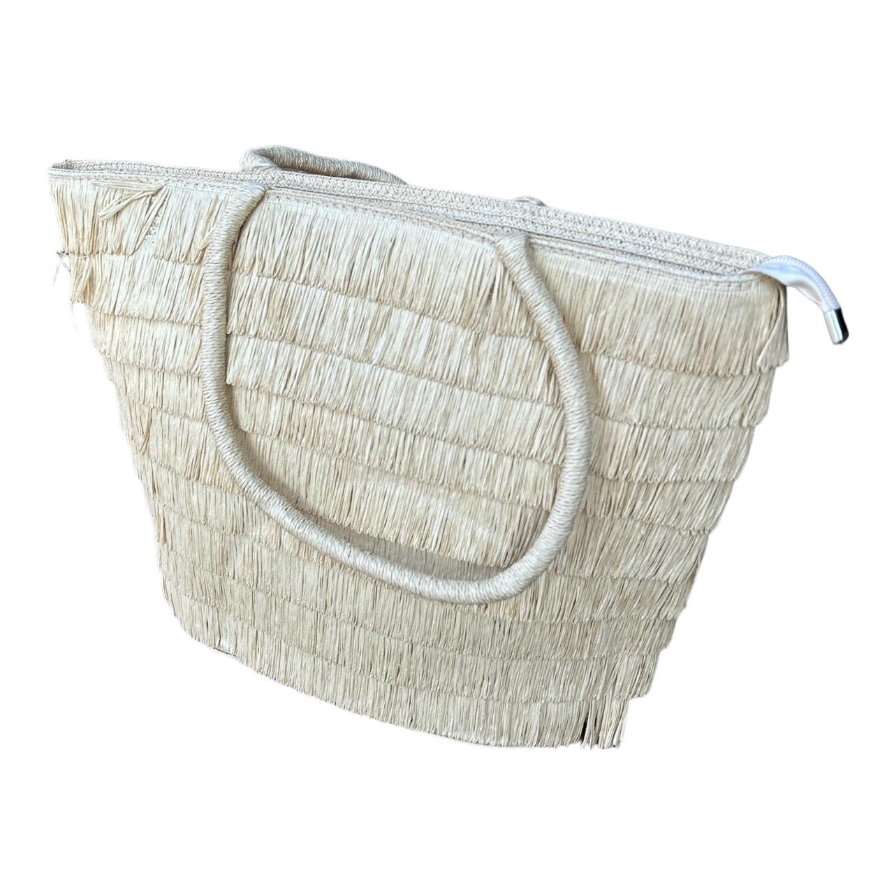 Beach Bag - Faux Straw Fringe - Future Decor