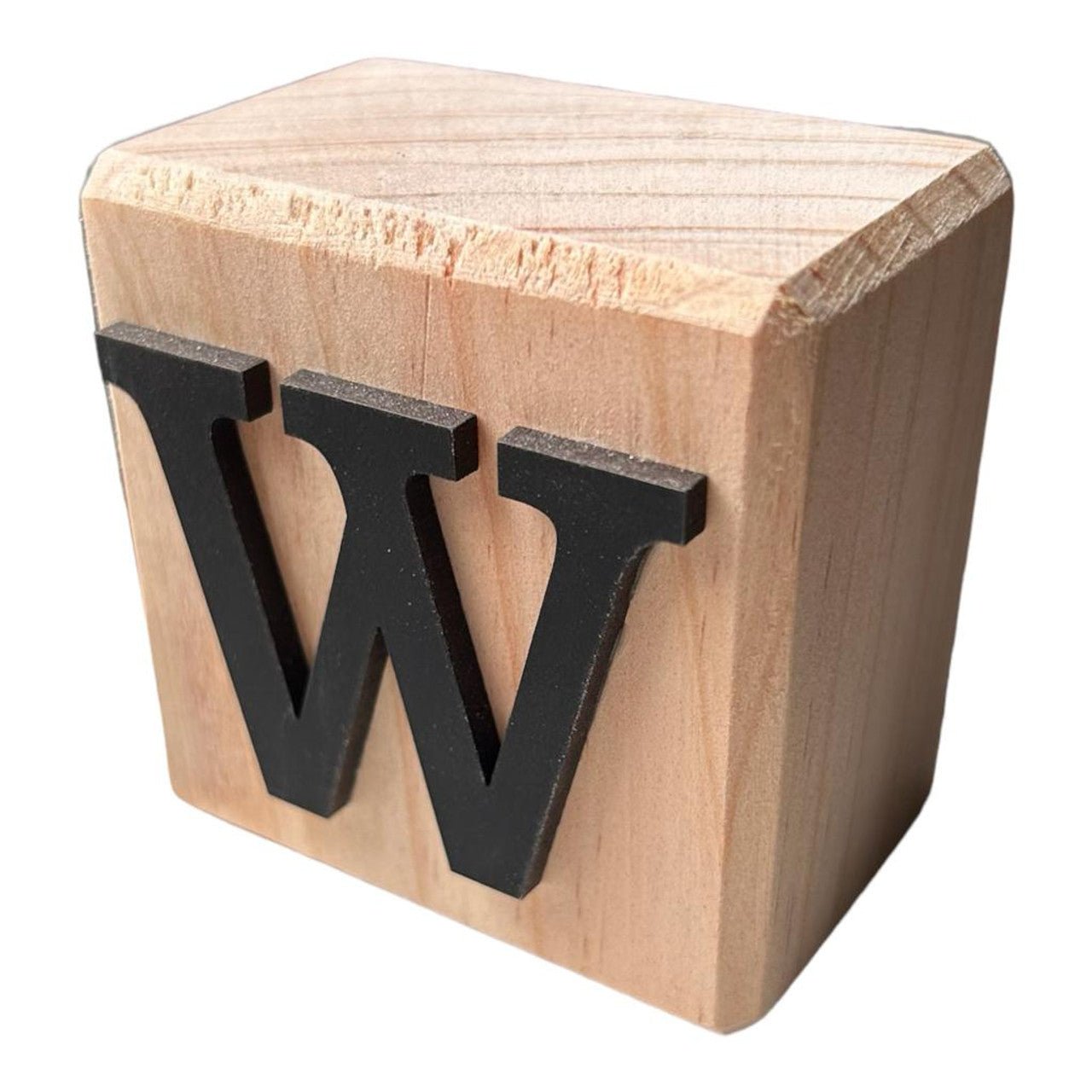 Black Wooden Letter Block W - Future Decor
