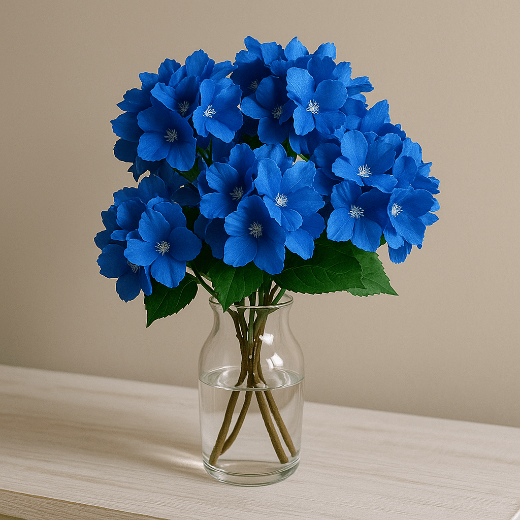 Blue Bigleaf Hydrangea Faux Bloom - Future Decor