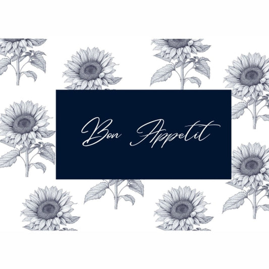 Bon Appetit Sunflower Disposable Paper Placemats - Future Decor