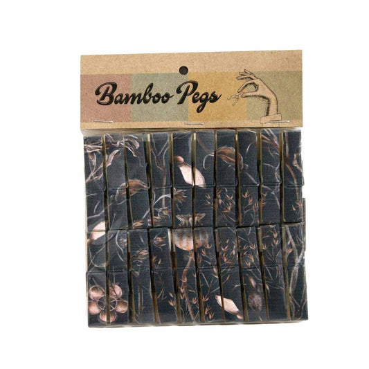 Botanical Black Bamboo Pegs Set - Future Decor