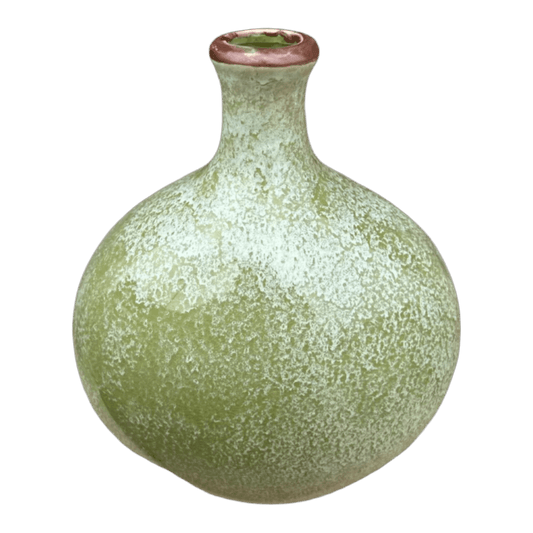 Ceramic Big Belly Vase - Rustic Green - Future Decor