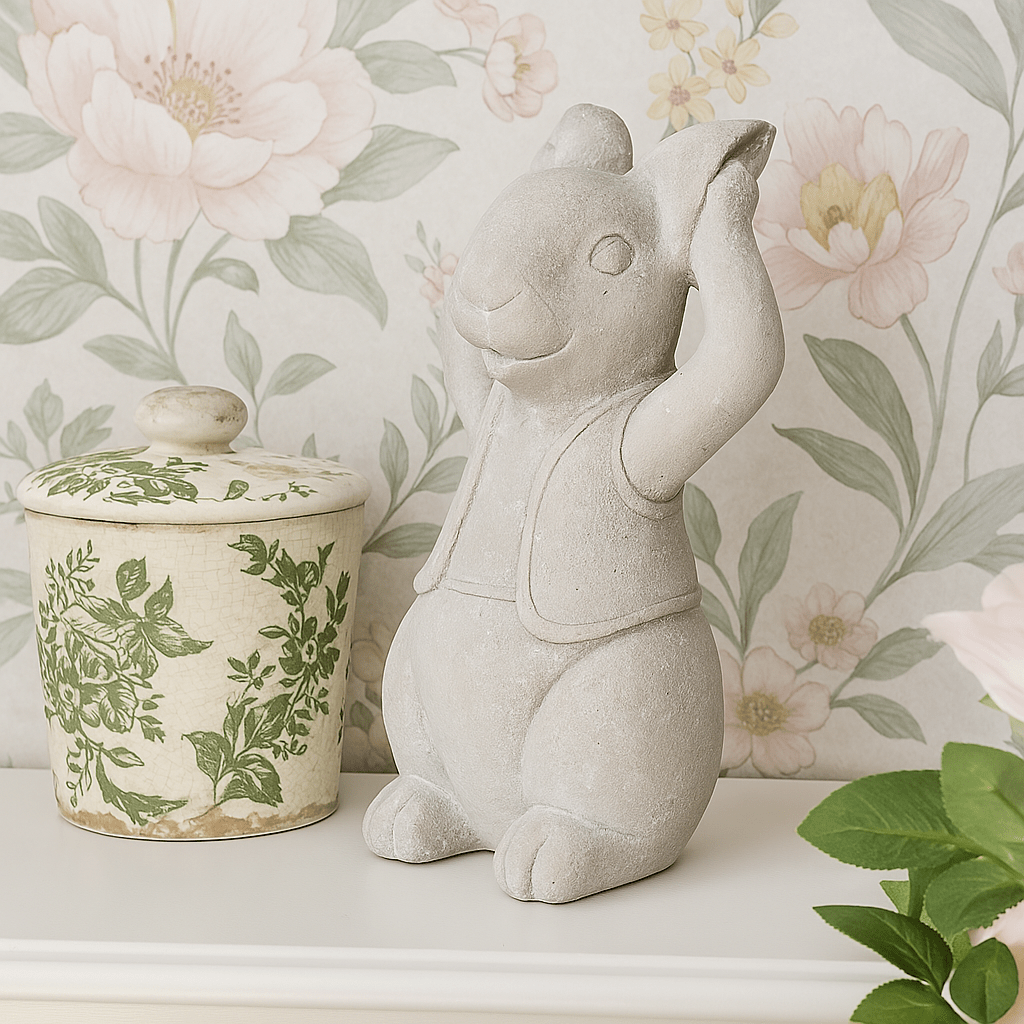 Ceramic Bunny Hear No Evil - Future Decor