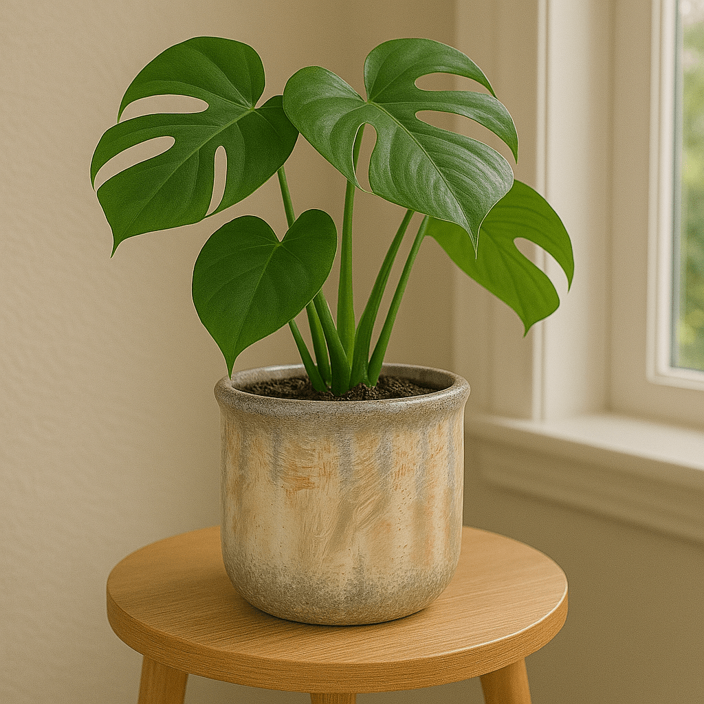 Ceramic Colum Pot - Rustic Beige Tones - Future Decor