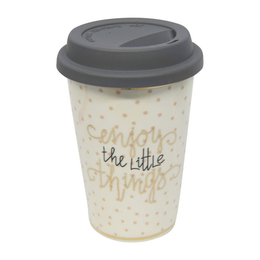 Ceramic Travel Mug - Enjoy The Little Things - Future Decor