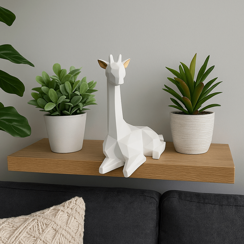 Charming Light Grey Giraffe Decor Figurine - Future Decor