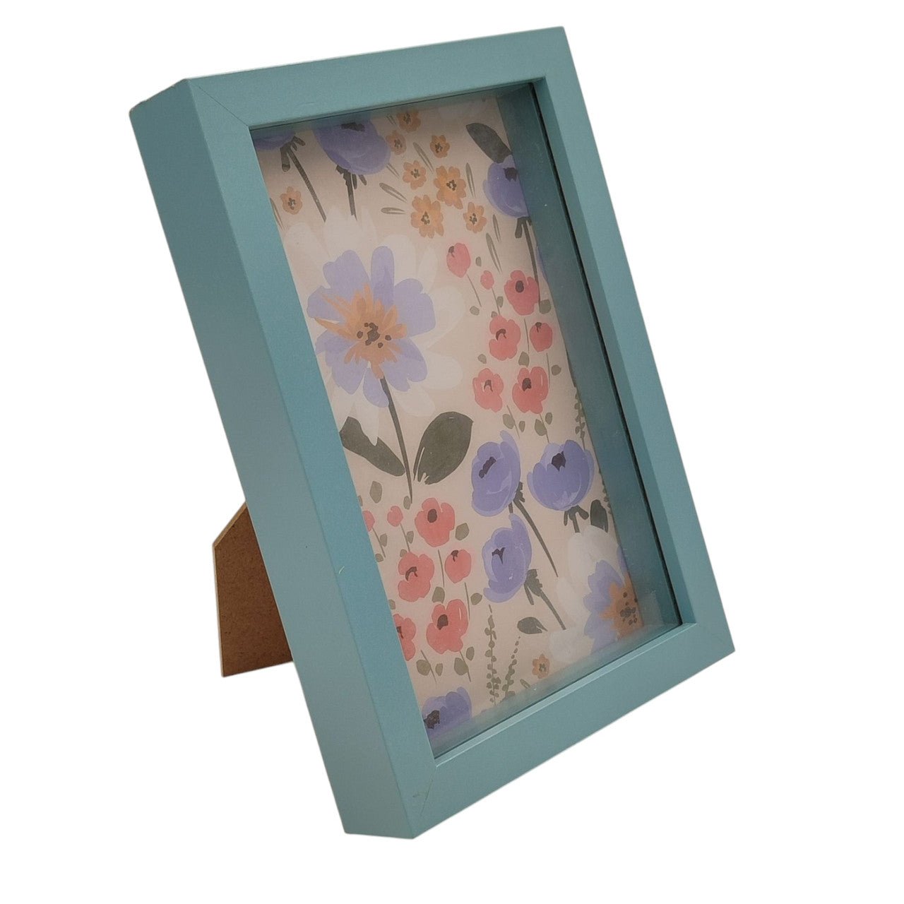 Colourful Flowers Photoframe with Green Border - Future Decor