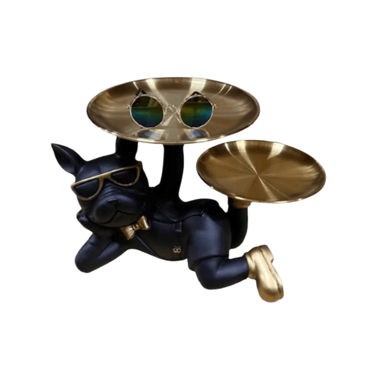 Cool Dog Craft - Black Chill, Two Gold Plates - Future Decor