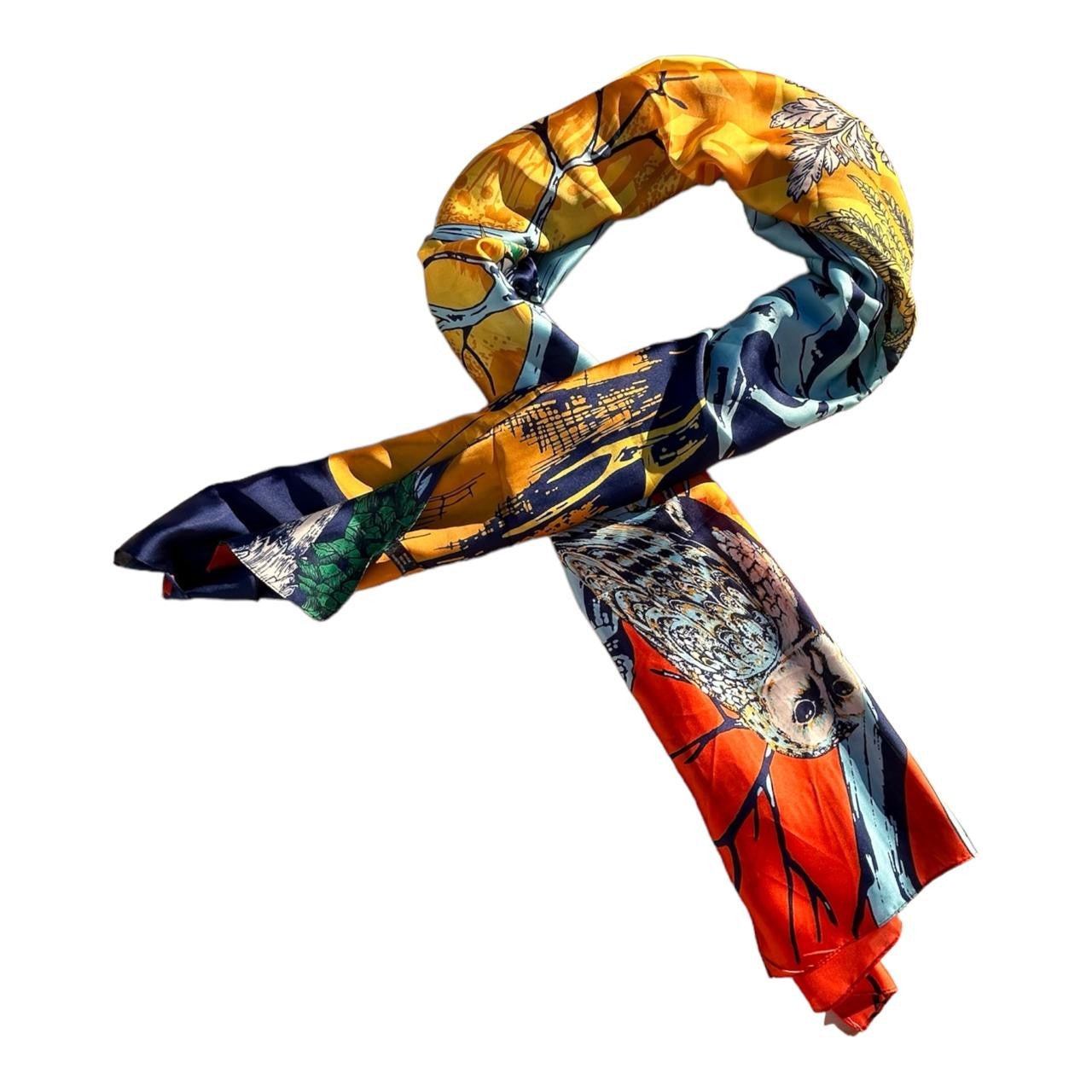 Daytime Tree and Red Mushroom Polyester Fashion Scarf - Future Decor