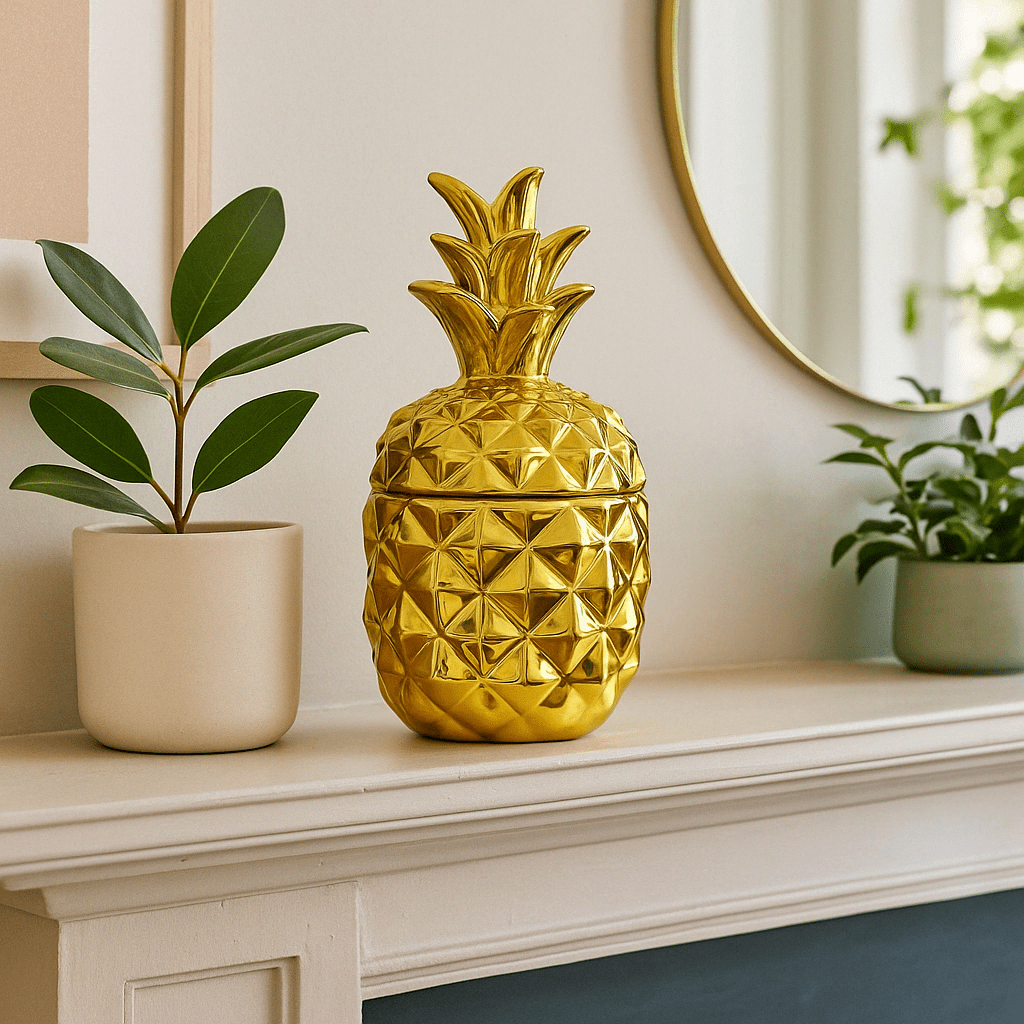 Decor Piece - Golden Pineapple 15cm - Future Decor