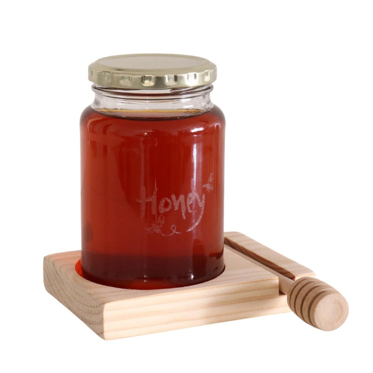Elegant Glass Honey Jar with Handy Dipper - Future Decor