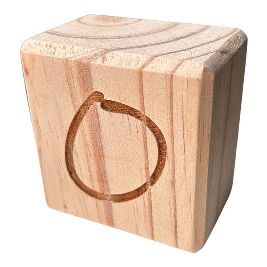 Engraved Rustic Letter O Block - Future Decor