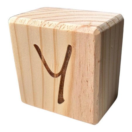 Engraved Wooden Letter Block Y - Future Decor