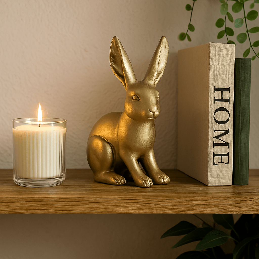 Extra Small Gold Sitting Bunny Long Ear - Future Decor