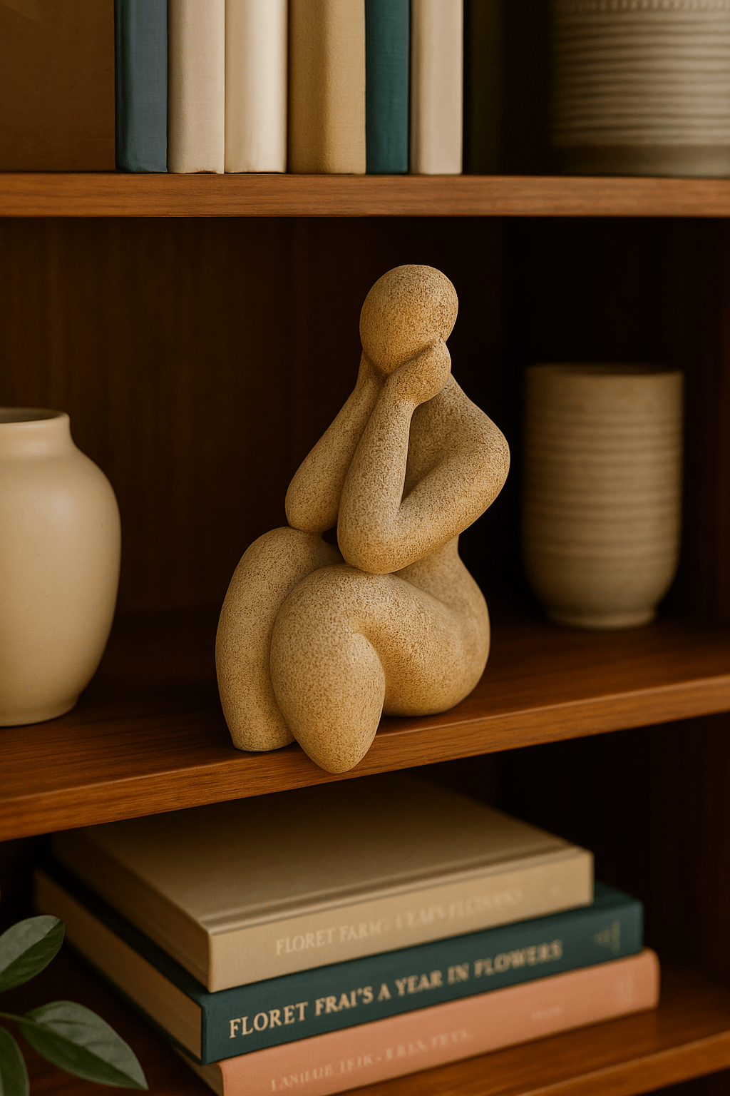 Figurine Craft - Brown Plus Size Lady Excited - Future Decor