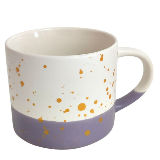 Gold Speckle Ceramic Mug with Purple Base - Future Decor