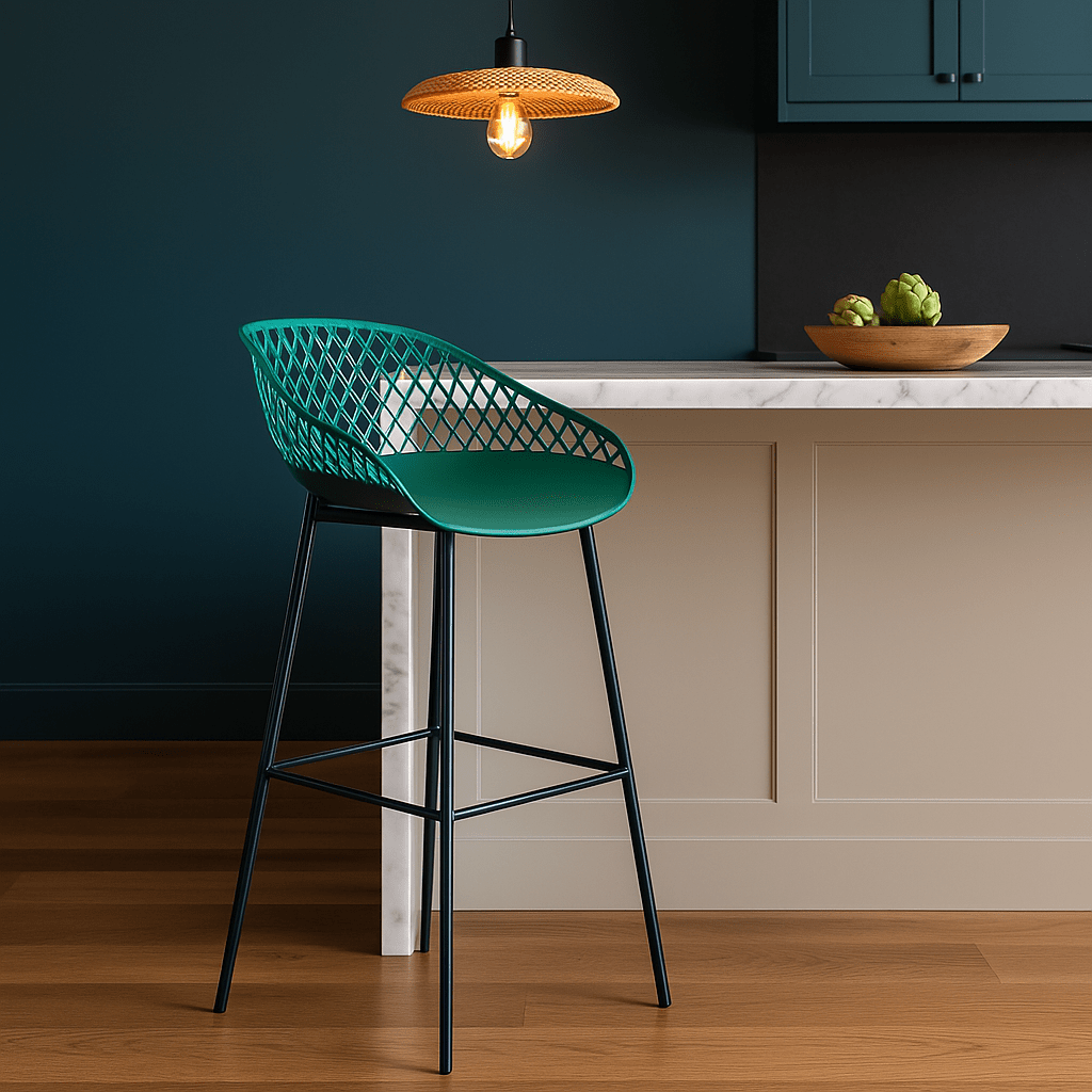 Green Diamond Back Bar Chair - Future Decor