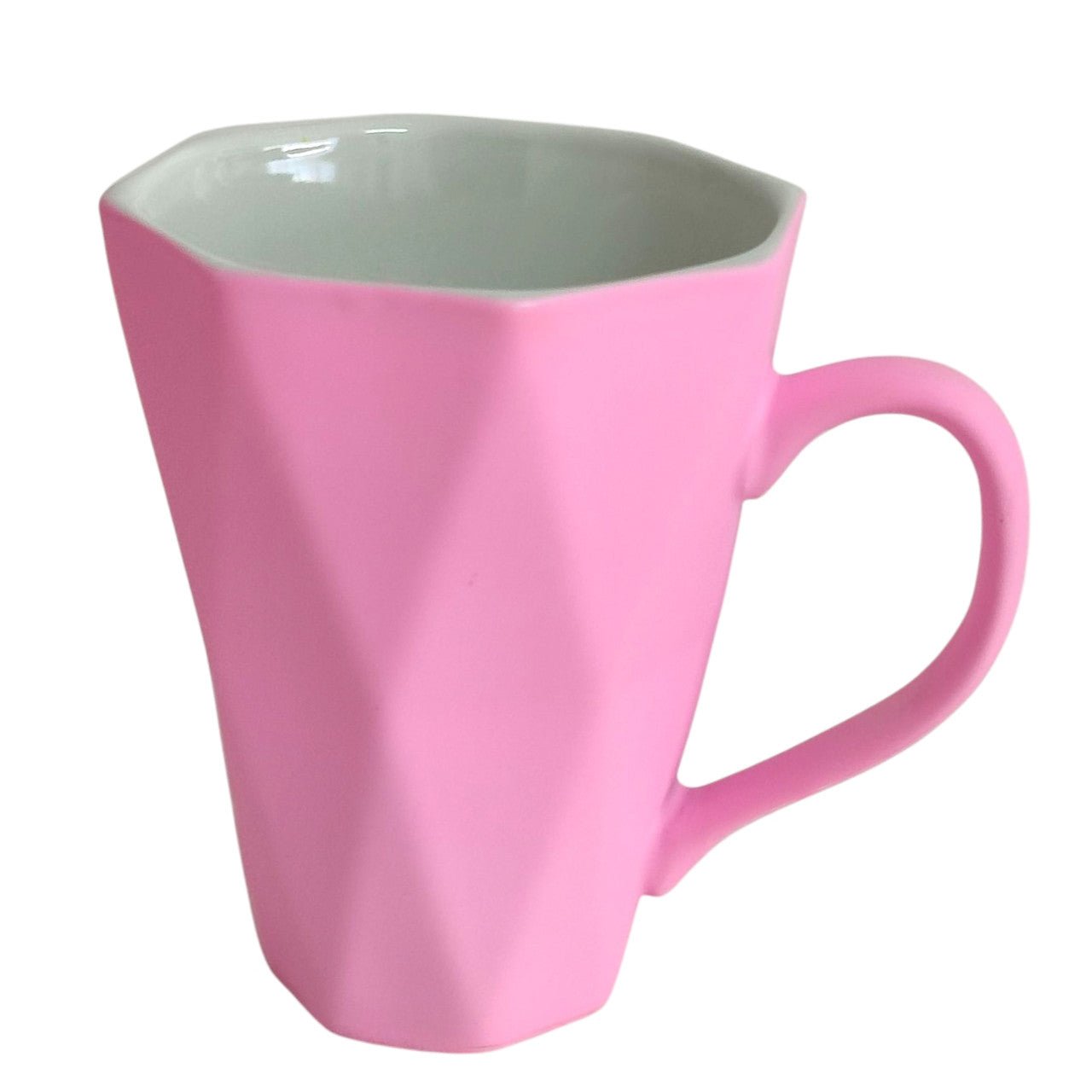 Light Pink Diamond Pattern Ceramic Mug - Future Decor
