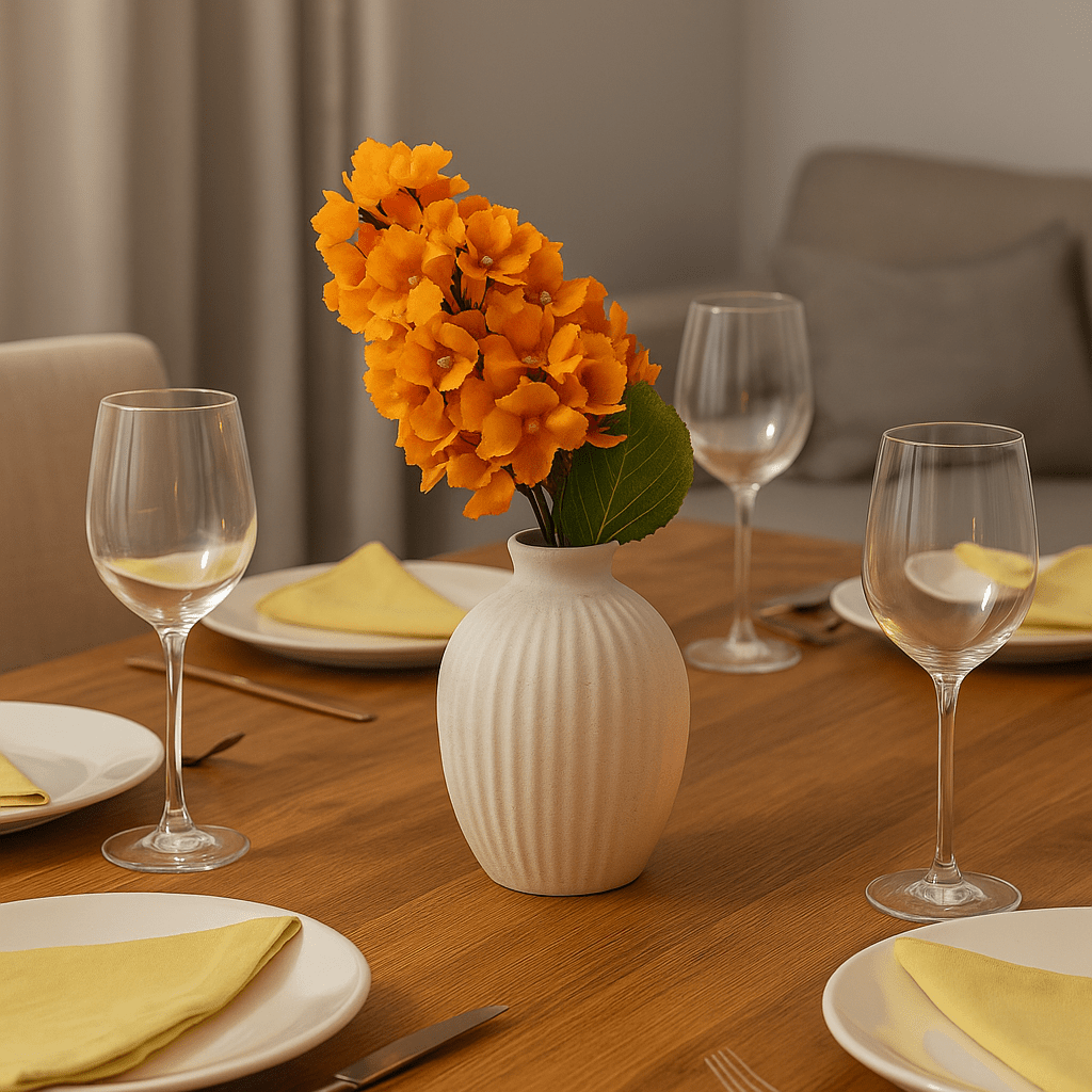 Orange Bigleaf Hydrangea Faux Flower - Future Decor