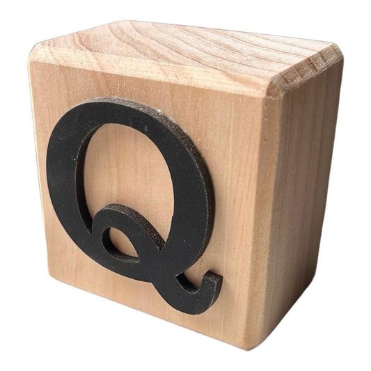 Rustic Black Wood Letter Q - Future Decor
