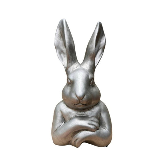 Small Grey Crossed Arm Bunny - Future Decor