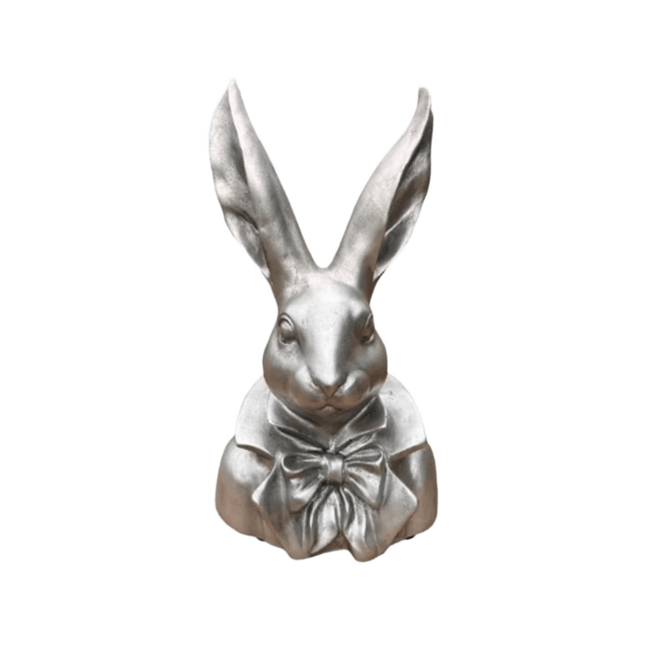 Small Silver Gentleman Bunny Bust - Future Decor