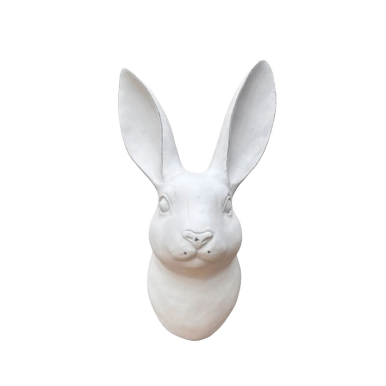 Small White Ceramic Bunny Head - Future Decor