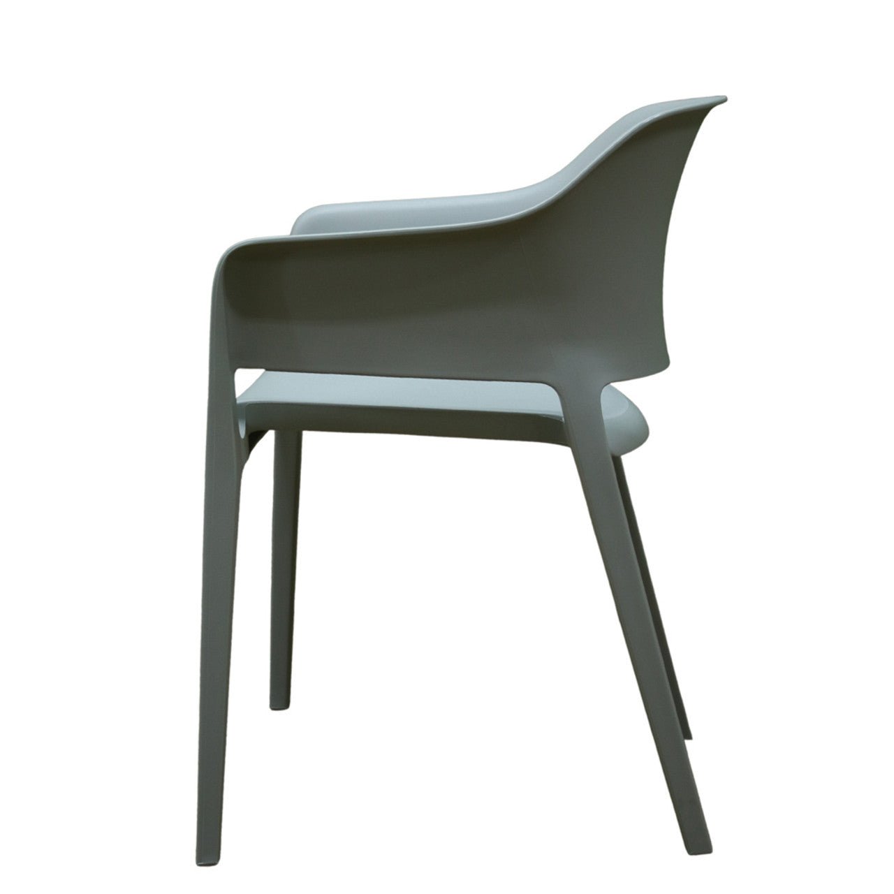 Solid Stackable Grey Chair - Future Decor