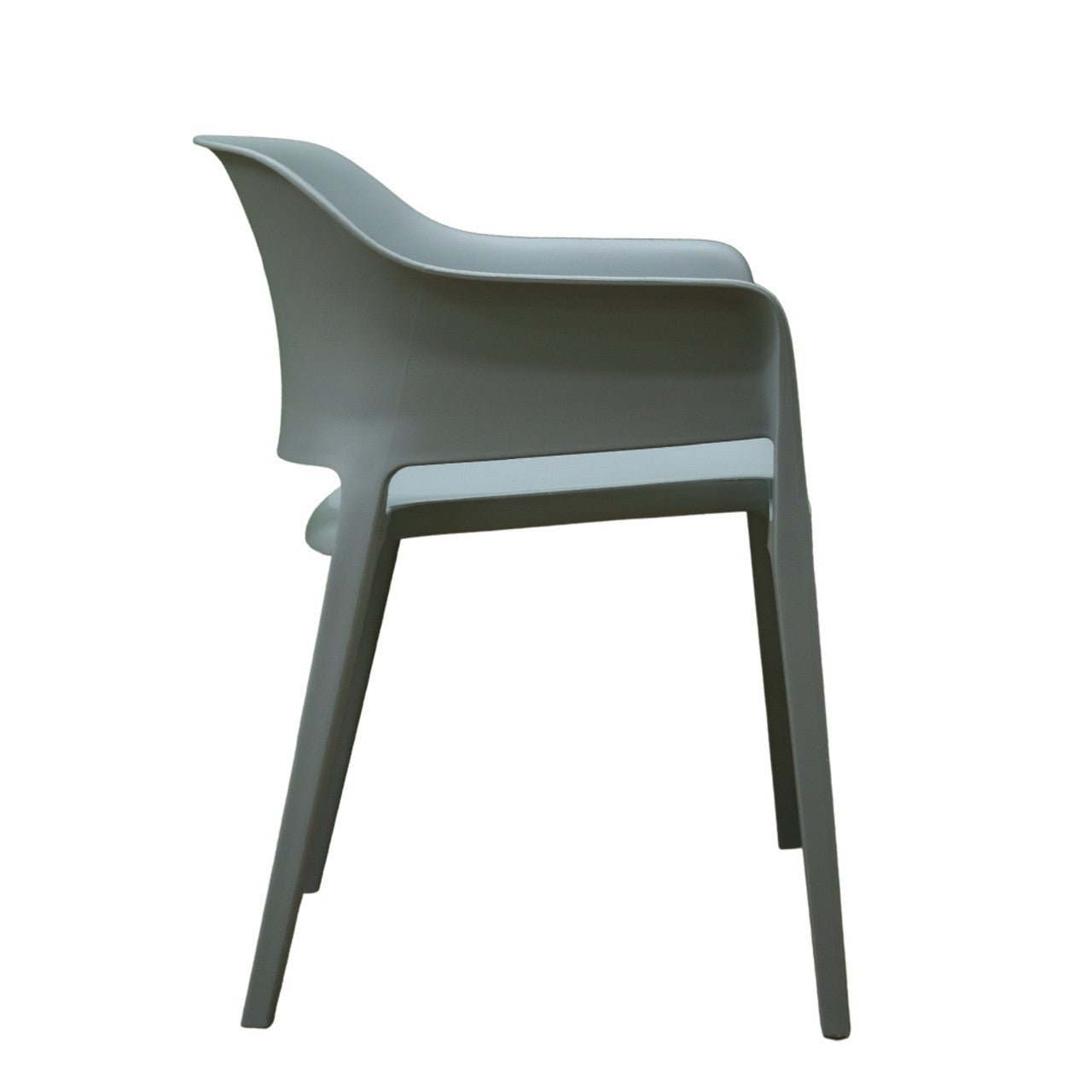 Solid Stackable Grey Chair - Future Decor