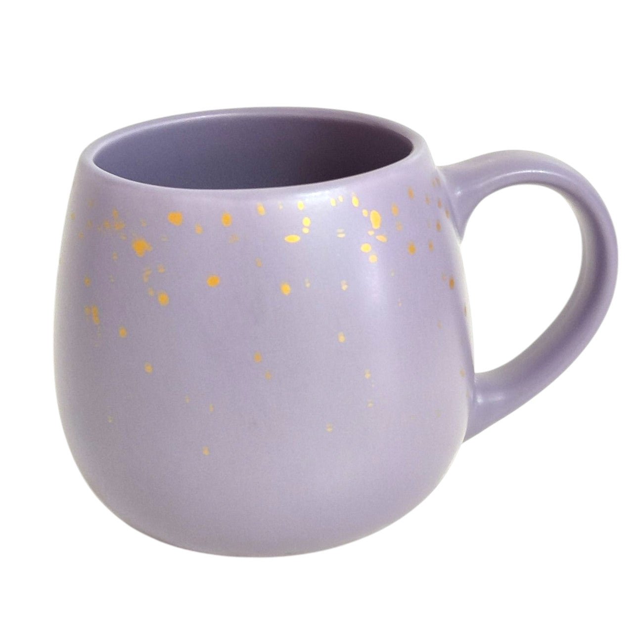 Speckled Elegance Ceramic Mug in Gold and Purple - Future Decor