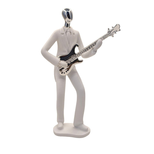 White Guitarist Figurine 27cm - Future Decor