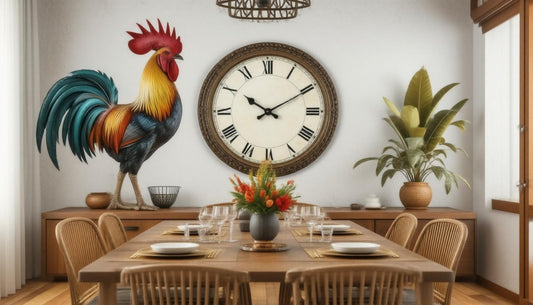 Elevate Your Dining Room with a Large Rooster Wall Clock in South Africa - Future Decor