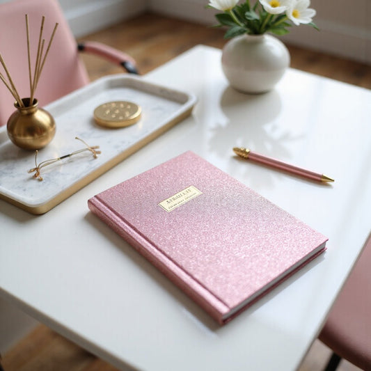 Pink Glitter Notebook: Stylish Stationery for Glam Home Offices | Future Decor SA - Future Decor
