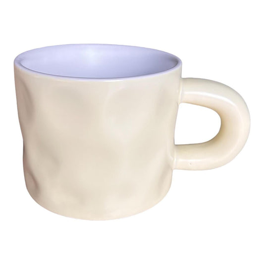 Beige Dented Ceramic Mug - Future Decor