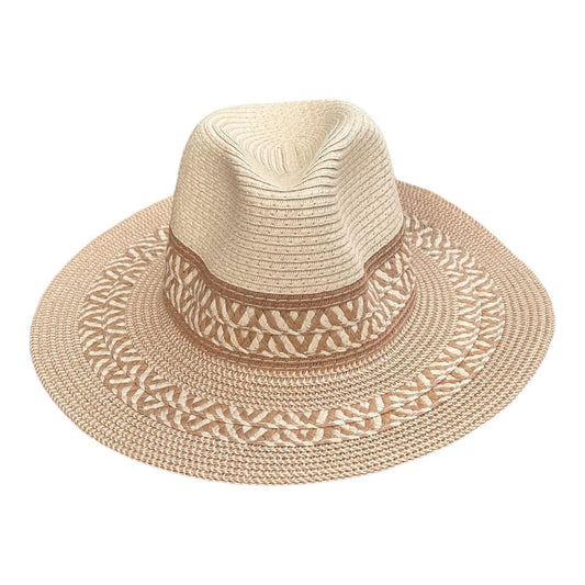 Brown and Beige Pattern Braided Hat - Future Decor