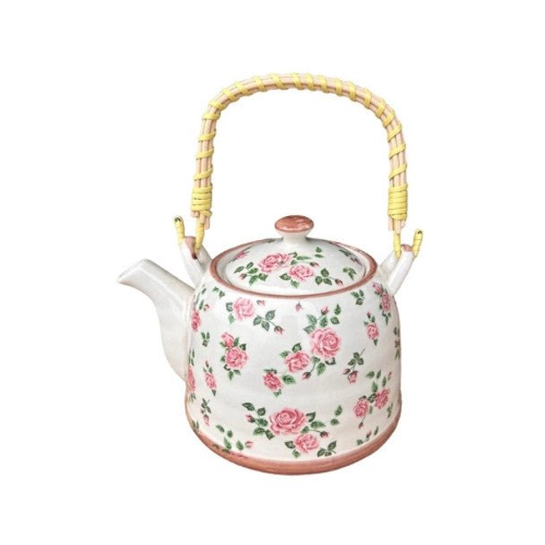 Elegant Chinese Tea Pot with Floral and Leafy Motif - Future Decor