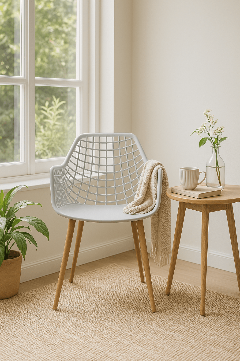 High Diamond Back Grey Chair - Future Decor