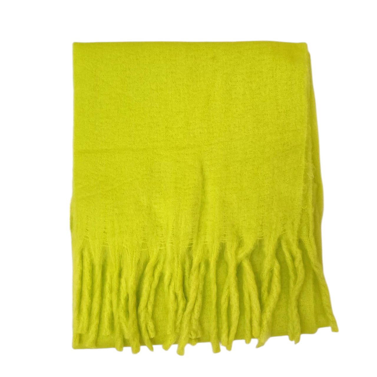 Lime Green Cozy Polyester Scarf - Future Decor