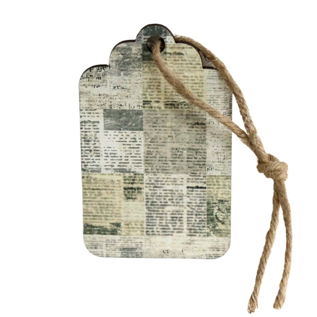 Newspaper Gift Wrap Tag - Future Decor
