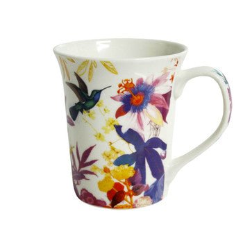 Purple Hummingbird Flower Ceramic Mug - Future Decor