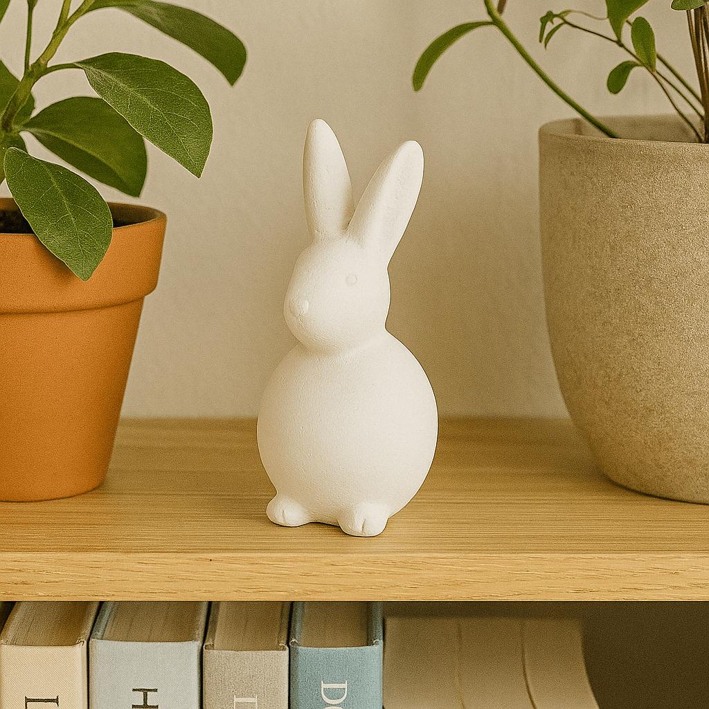 Small White Cement Bunny - Future Decor