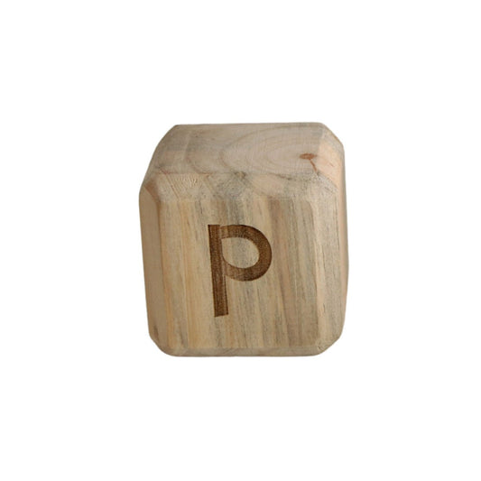 Wooden Alphabet Block - P - Future Decor
